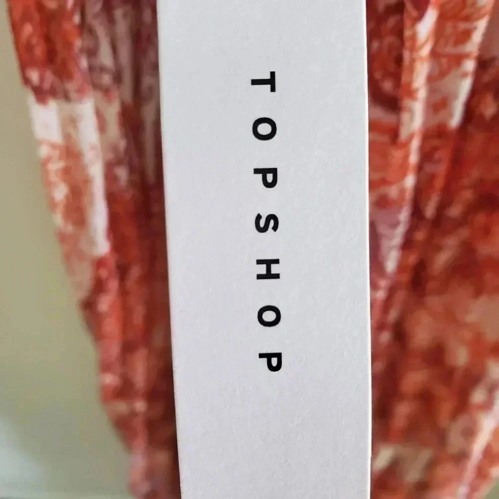 NWT Topshop Womens Paisley Print‎ Cover-Up Chiffon Maxi Dress Size Small